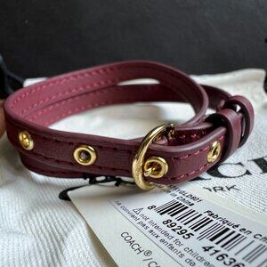 Coach Double Wrap Leather Bracelet
